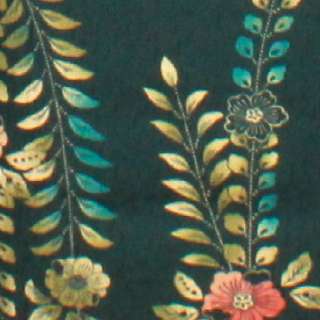 Small pattern, Length 161cm, Sleeve length 64.5cm, Awase, Iron color, Washable kimono, Tsujigahana, Polyester, S rank, Green, 1115002612419