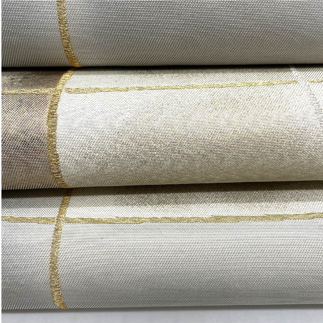 袋帯 薄鼠色(うすねずいろ) 幾何学模様 加納幸 帯丈432cm 正絹 Aランク ポイント柄 フォーマル グレー系 1123006803322