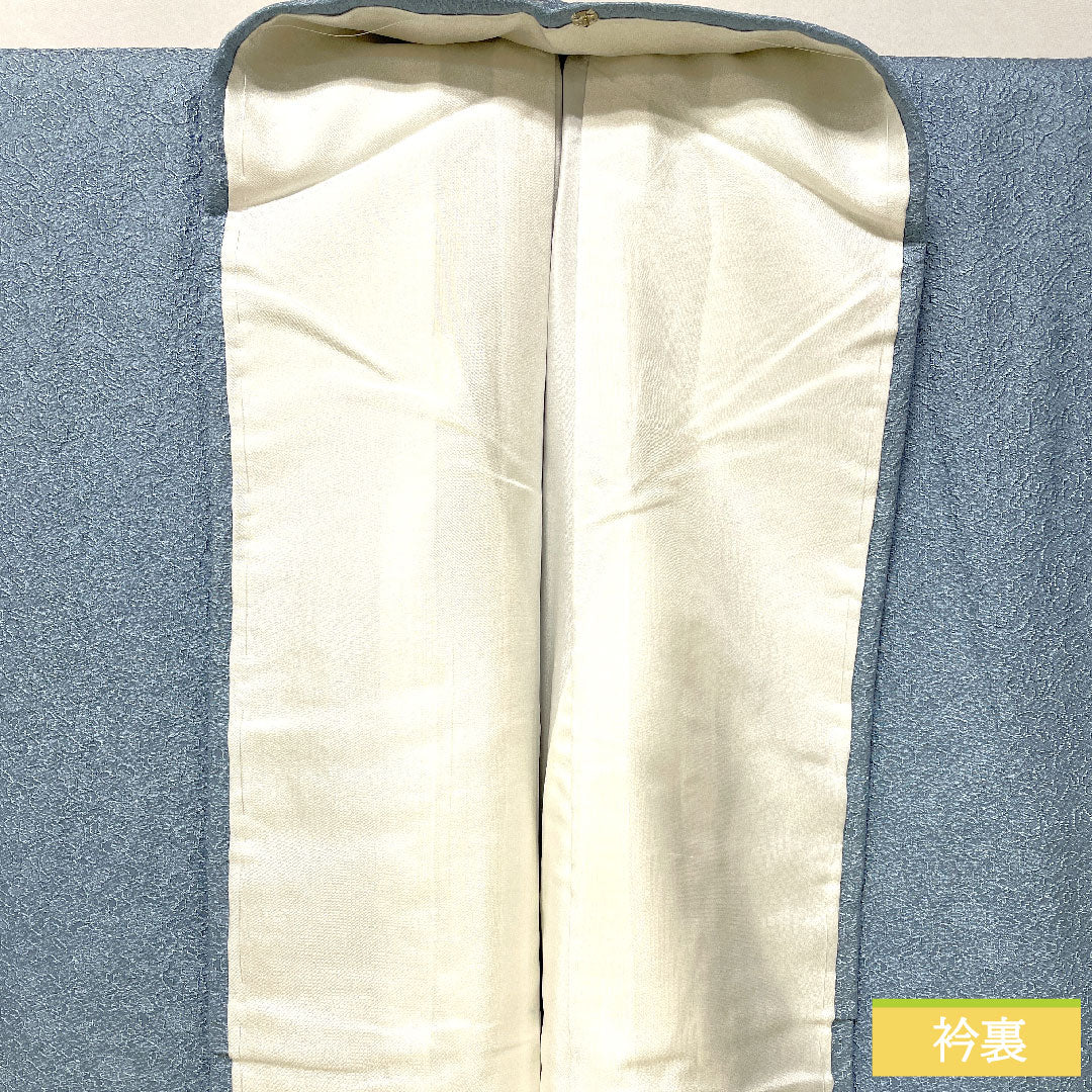 Plain color, pure silk, length 153cm, sleeve length 64.5cm, blue, lined, S rank, blue 1114001682217