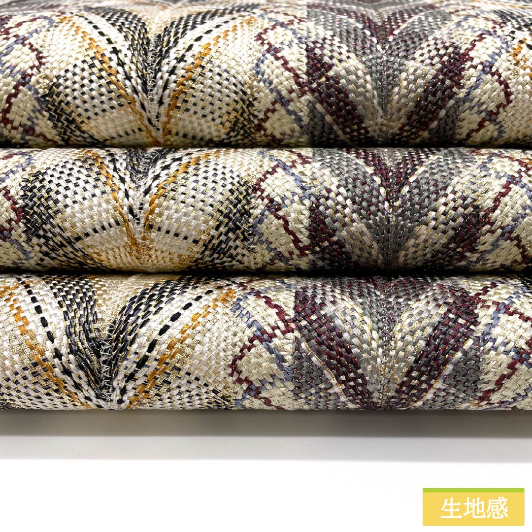 袋帯 正絹 ひなや謹製 西陣織 組織り 抽象模様 帯丈452cm Sランク 全通 セミフォーマル グラデーション系 1123012612499