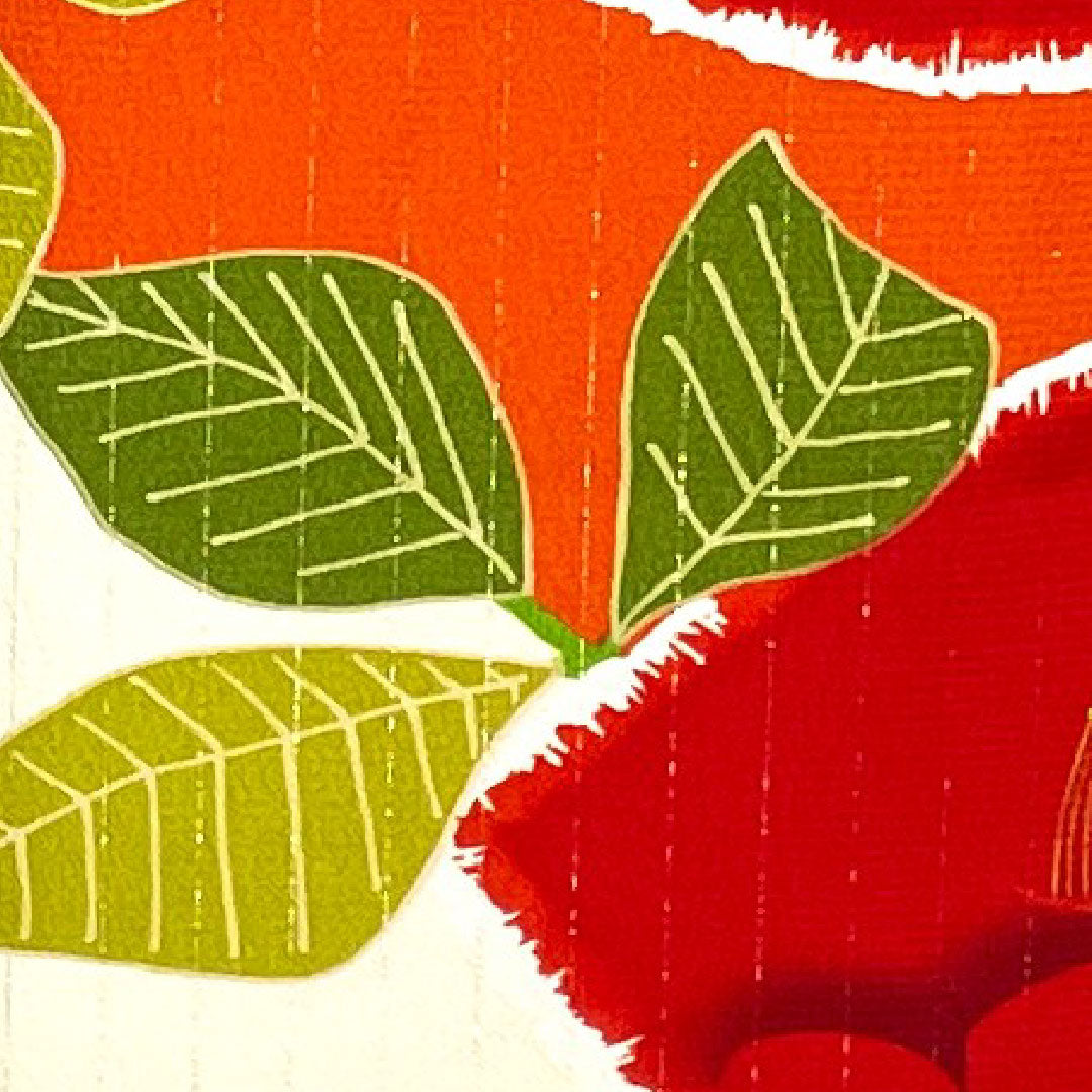 振袖 身丈170cm 裄丈65.5cm 袷 生成り色 洗える着物 椿 ポリ Aランク 白系 1113001413611