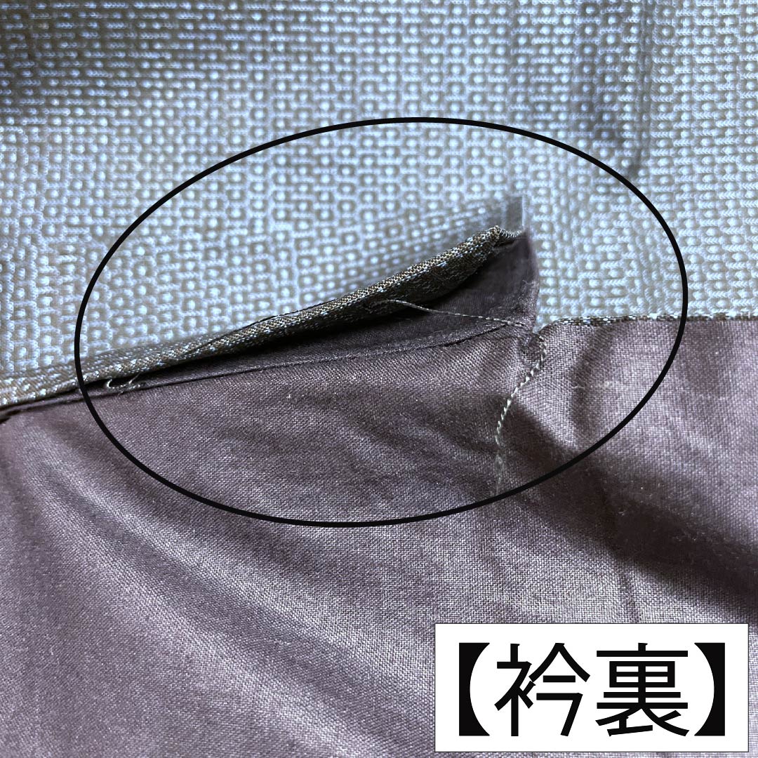 男物 正絹 Bランク 身丈136cm 裄丈65.5cm 大島紬 100亀甲 袷 紺系 1119002534318