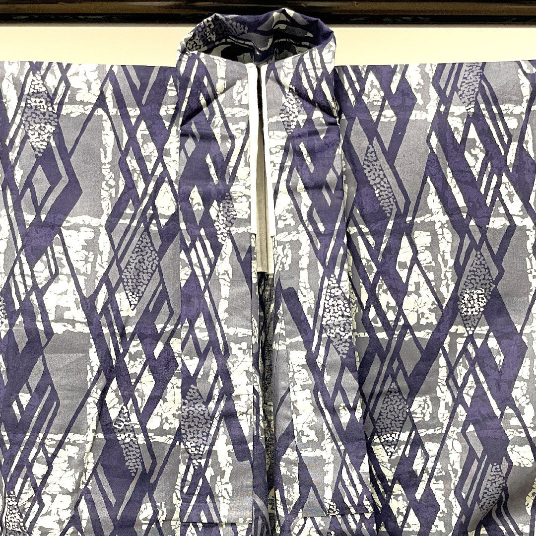 浴衣 男物 幾何学模様 木綿 Sランク 単衣 身丈143cm 裄丈70cm グラデーション系 1118001972199