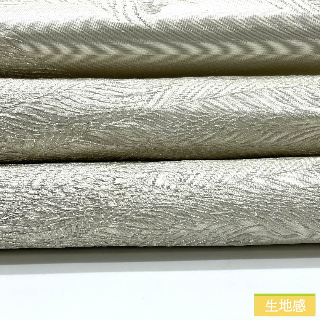 Pure silk obi for formal kimono with peacock feathers, obi length 436cm, A rank, six-way, formal, silver, 1123013543322