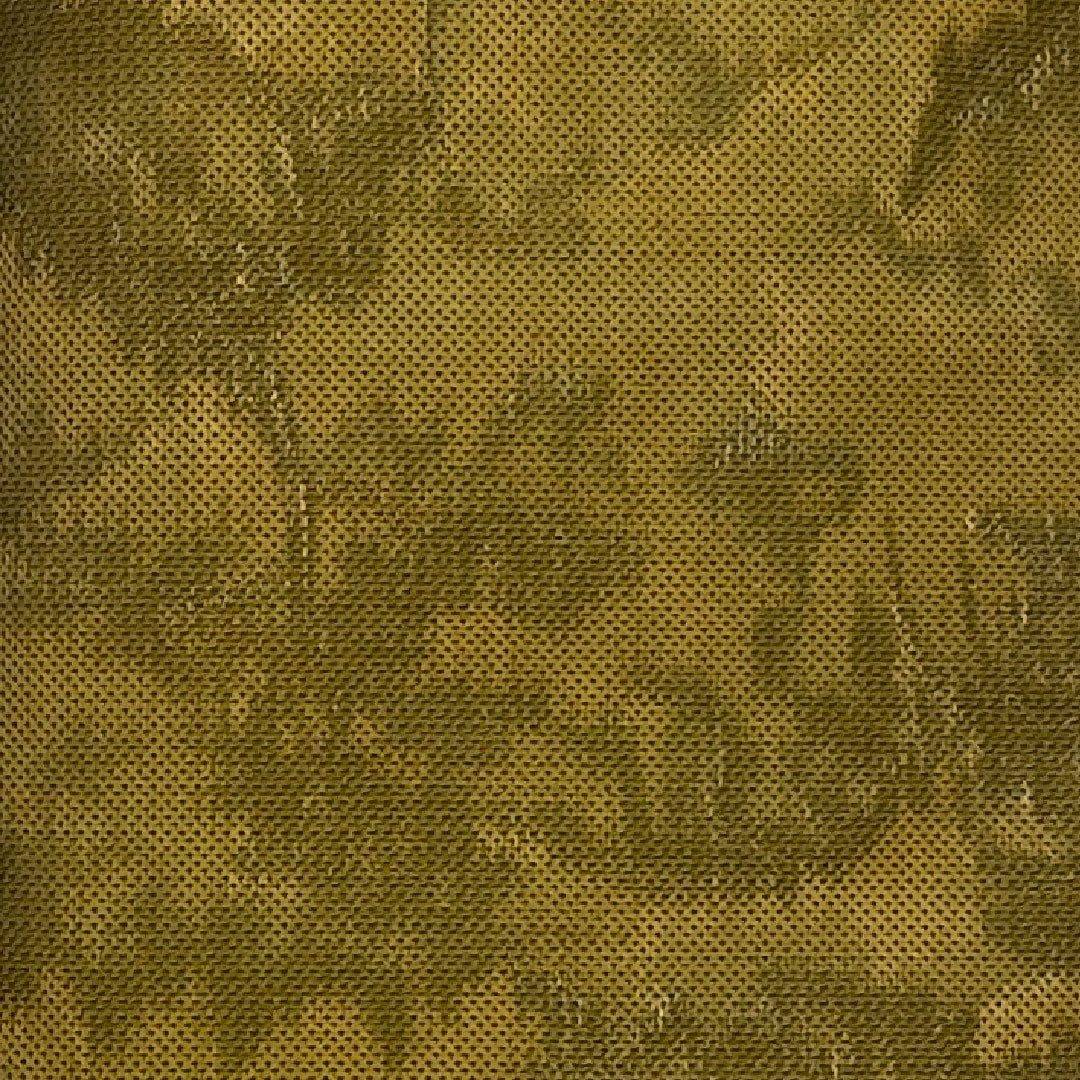 小紋 身丈159cm 裄丈64cm 袷 洗える着物 織ボカシ ポリ Sランク 黄系 1115000112323