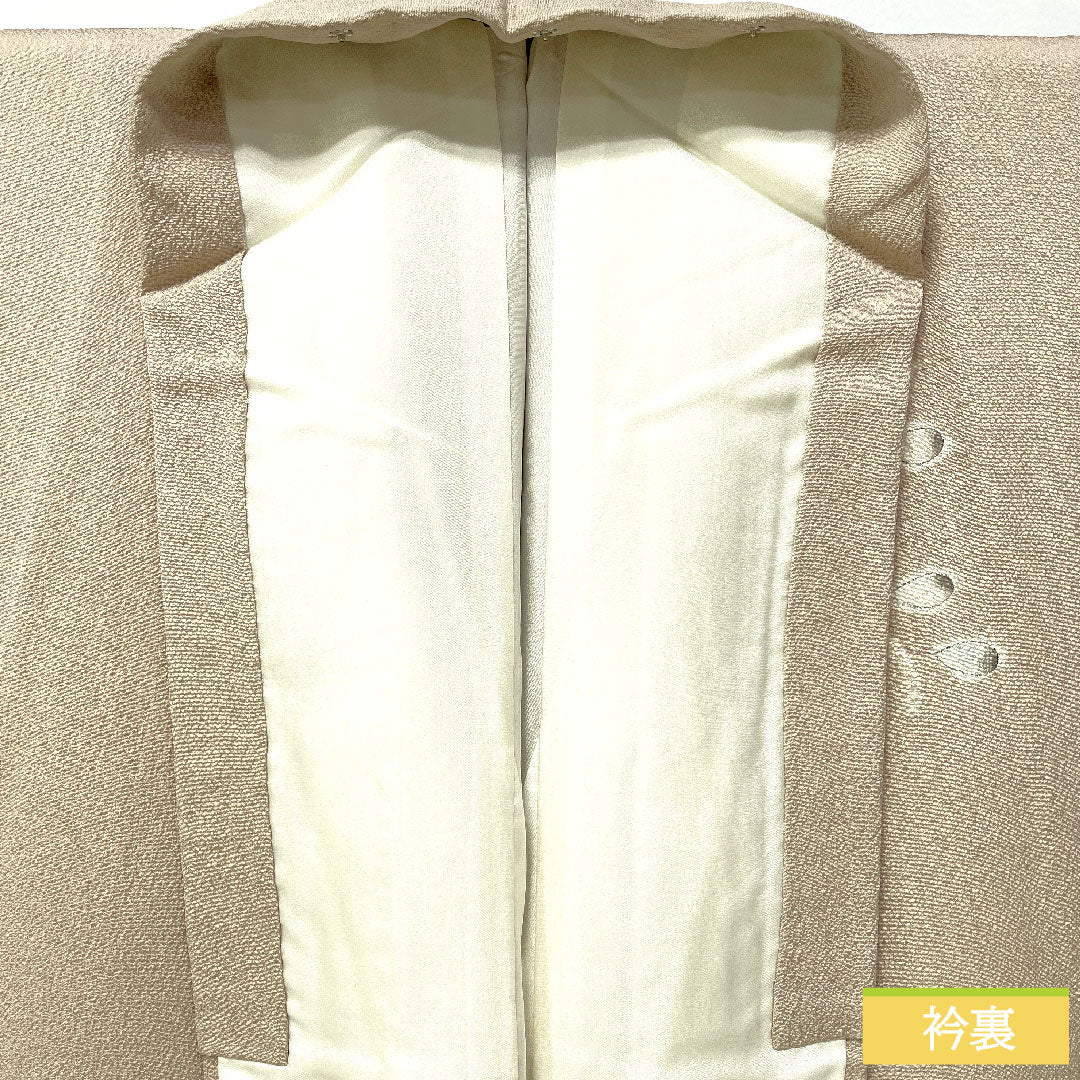 訪問着 正絹 袷 身丈152cm 裄丈61.5cm 薄香色(うすこういろ) 辻ヶ花 しつけ糸付き Sランク ベージュ系 1112006012225