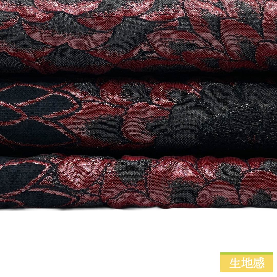【未仕立】袋帯 正絹 NEWランク 菊 西陣織 ふくれ織 新品未使用品 帯丈442cm 六通 フォーマル 黒系 1123018201310