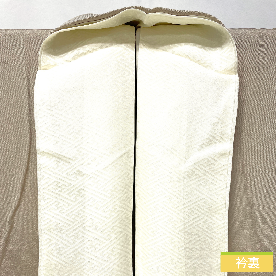 色留袖 正絹 身丈157cm 裄丈63cm 袷 白茶色(しらちゃいろ) 京友禅 作家物 銀閣寺 五つ紋 木瓜 Aランク ベージュ系 1111001553325