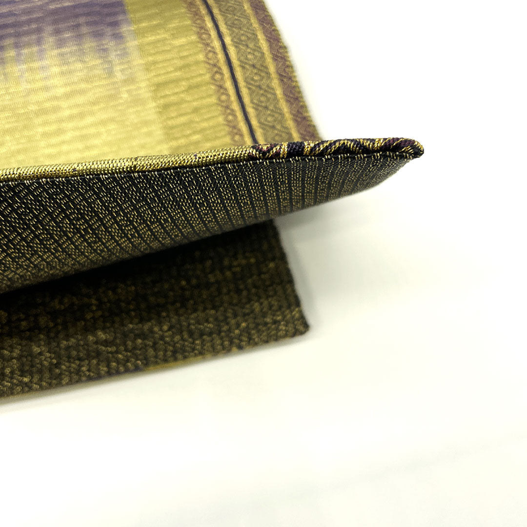 袋帯 刺繍 花鳥模様 帯丈440cm 正絹 Sランク ポイント柄 セミフォーマル 緑系 1123004652319