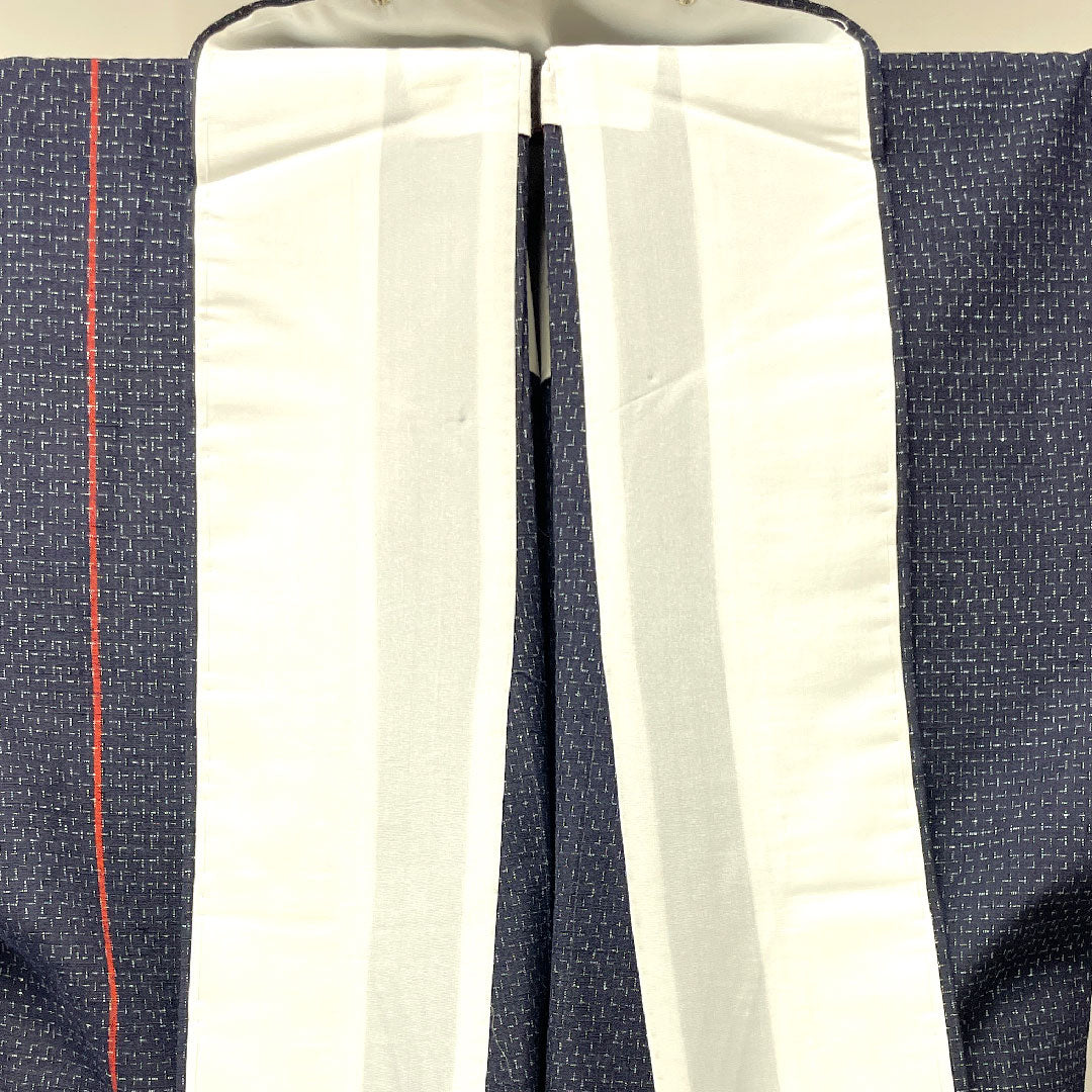 Oshima Tsumugi Length 162.5cm Sleeve length 67cm White Oshima Geometric pattern Pure silk A rank Awase White 1116002493411