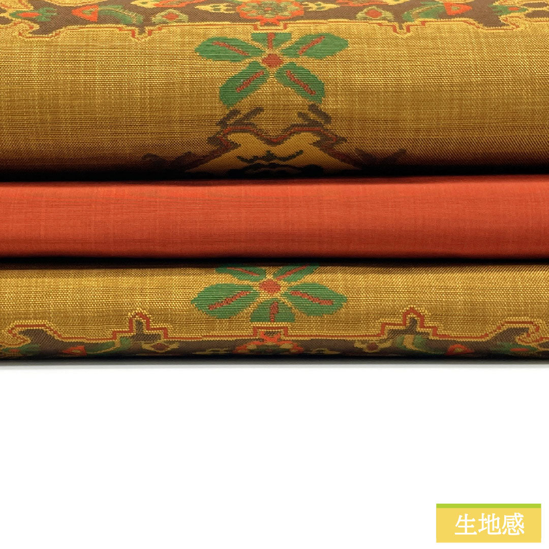 袋帯 正絹 Aランク 木屋太 西陣織 紹巴織 抽象模様 帯丈432cm 六通 カジュアル グラデーション系 1123016833399