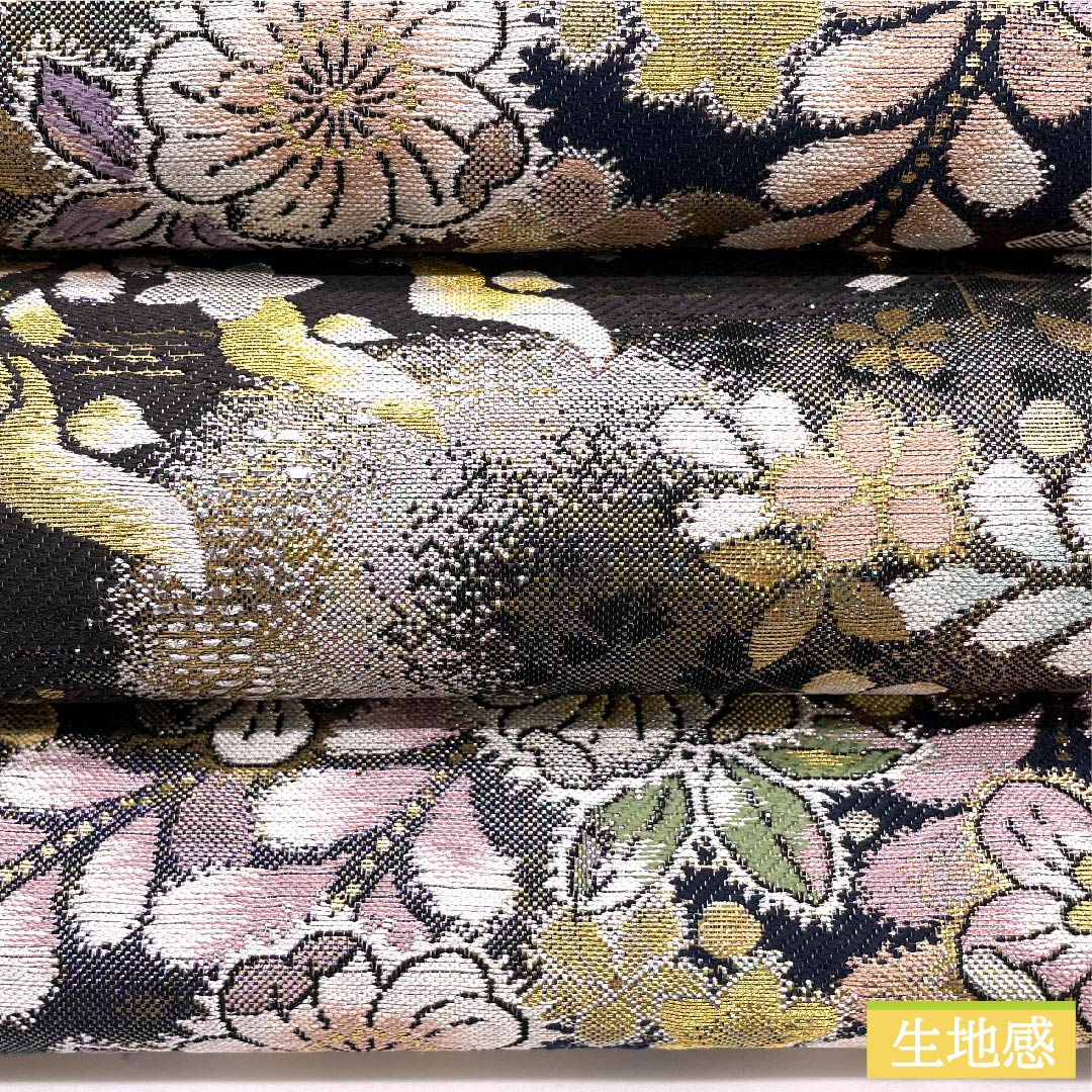 Fukuro Obi Tsujigahana Cherry Blossom Moon Length 430cm Pure Silk S Rank Six-way Formal Gradient 1123010572399