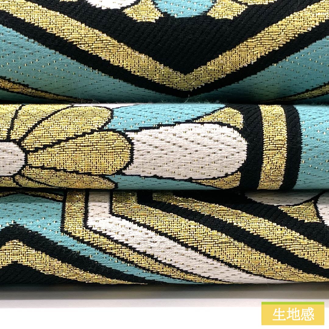 袋帯 正絹 Aランク 振袖用 亀甲 菊 帯丈454cm 六通 フォーマル 黒系 1123015833410