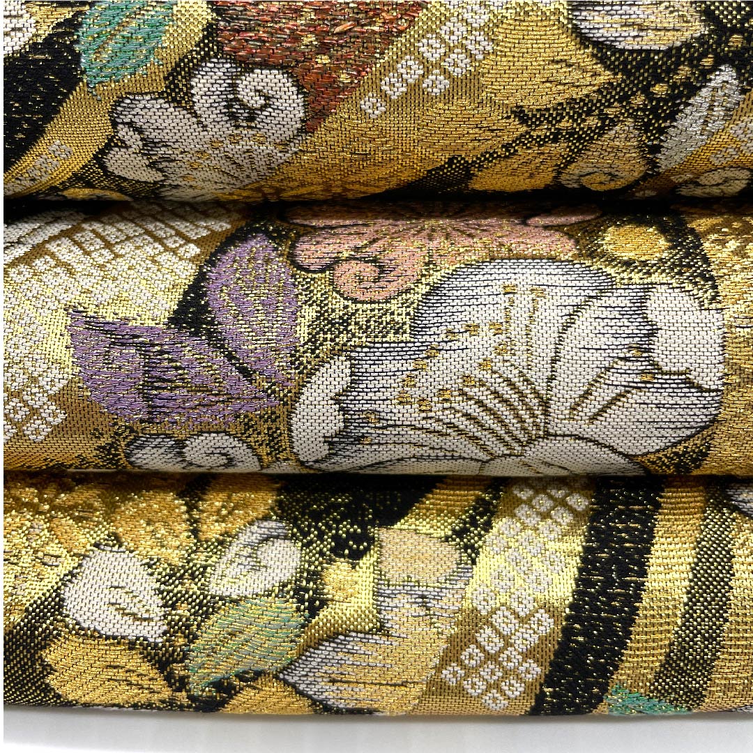 袋帯 金色 辻ヶ花 帯丈438cm 正絹 Aランク 六通 フォーマル 金系 1123006853321