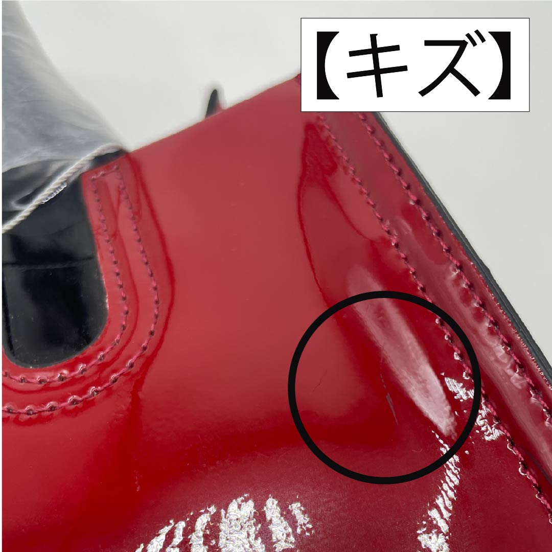 (新古品) 洋装バッグ 牛床革 Aランク 新古品 牛床革 2WAY 赤系 119700034312