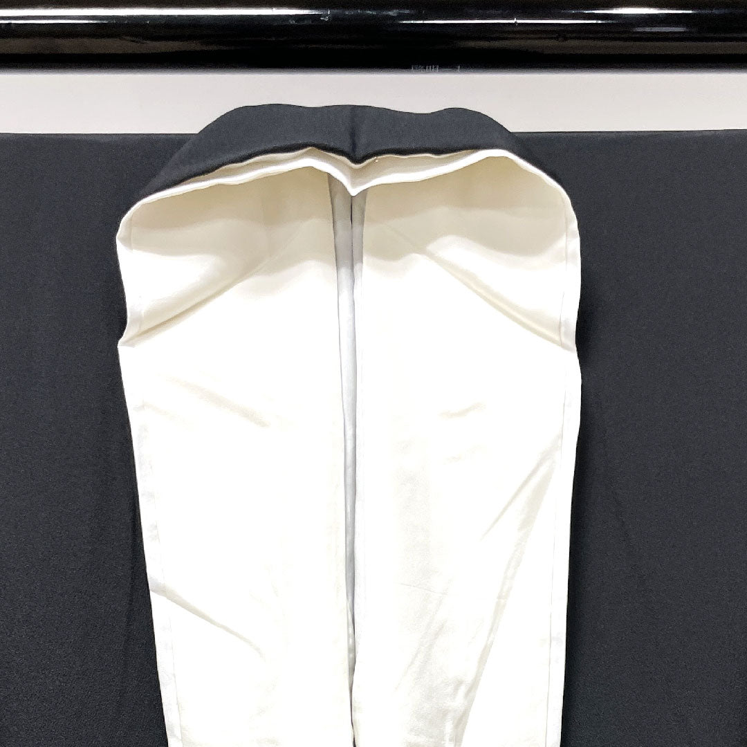 黒留袖 身丈152cm 裄丈63cm 袷 作家物 京友禅 石庭模様 桔梗 正絹 Aランク 五つ紋 黒系 1111000923210