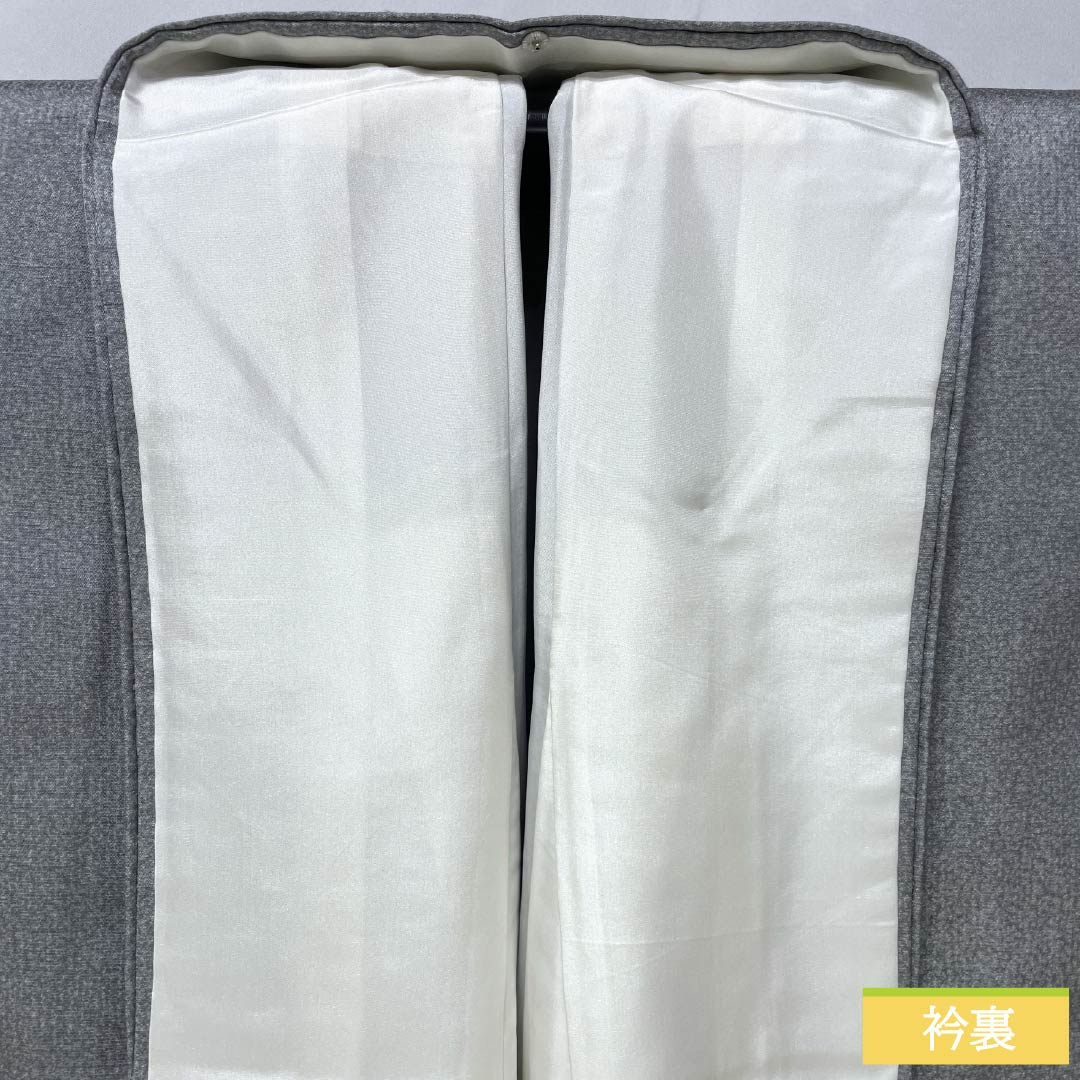 小紋 正絹 身丈153cm 裄丈62.5cm 袷 銀色(ぎんいろ) 天目染 しつけ糸付き Aランク グレー系 1115005353222