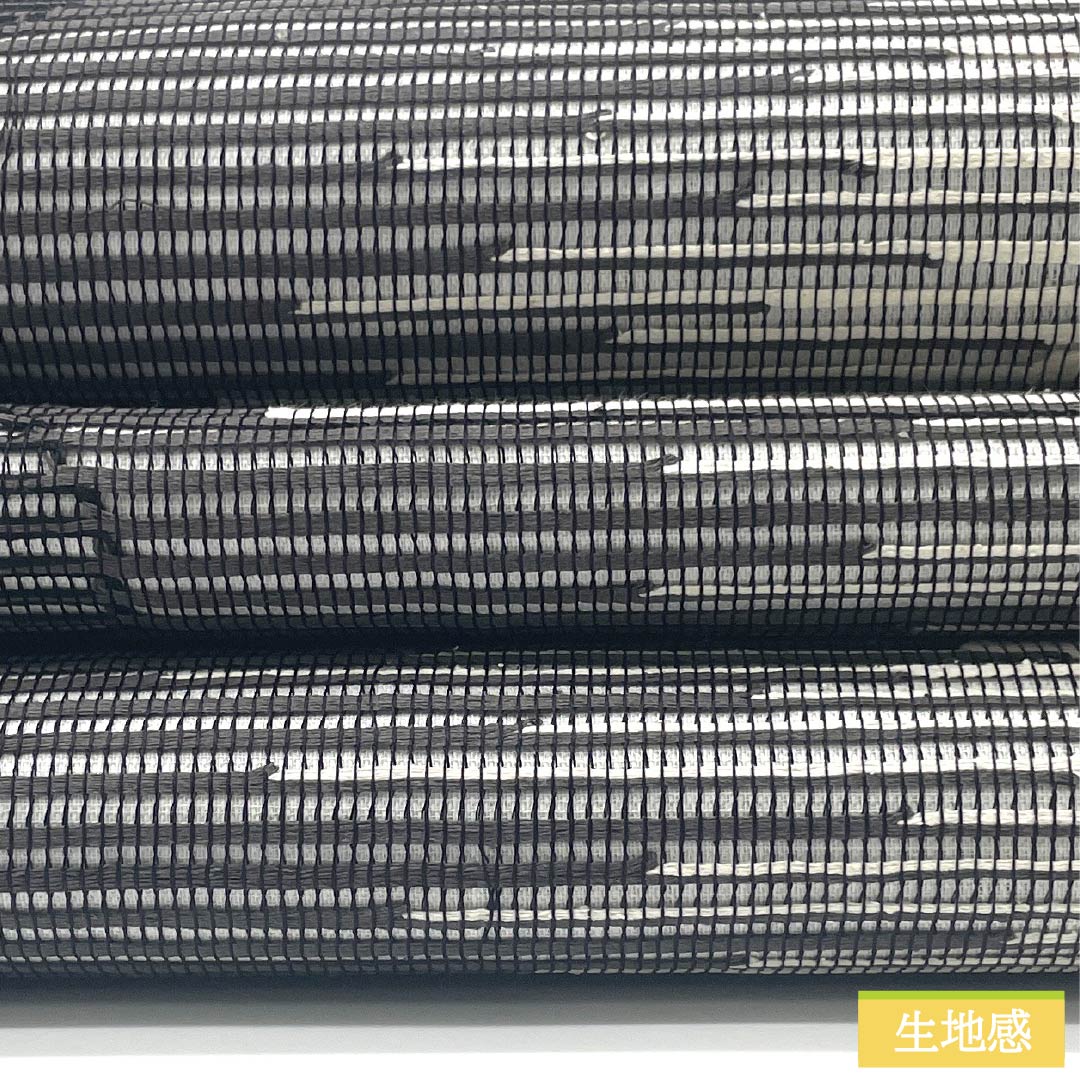 袋帯 正絹 抽象模様 帯丈446cm Bランク 六通 カジュアル モノトーン 1123012434327