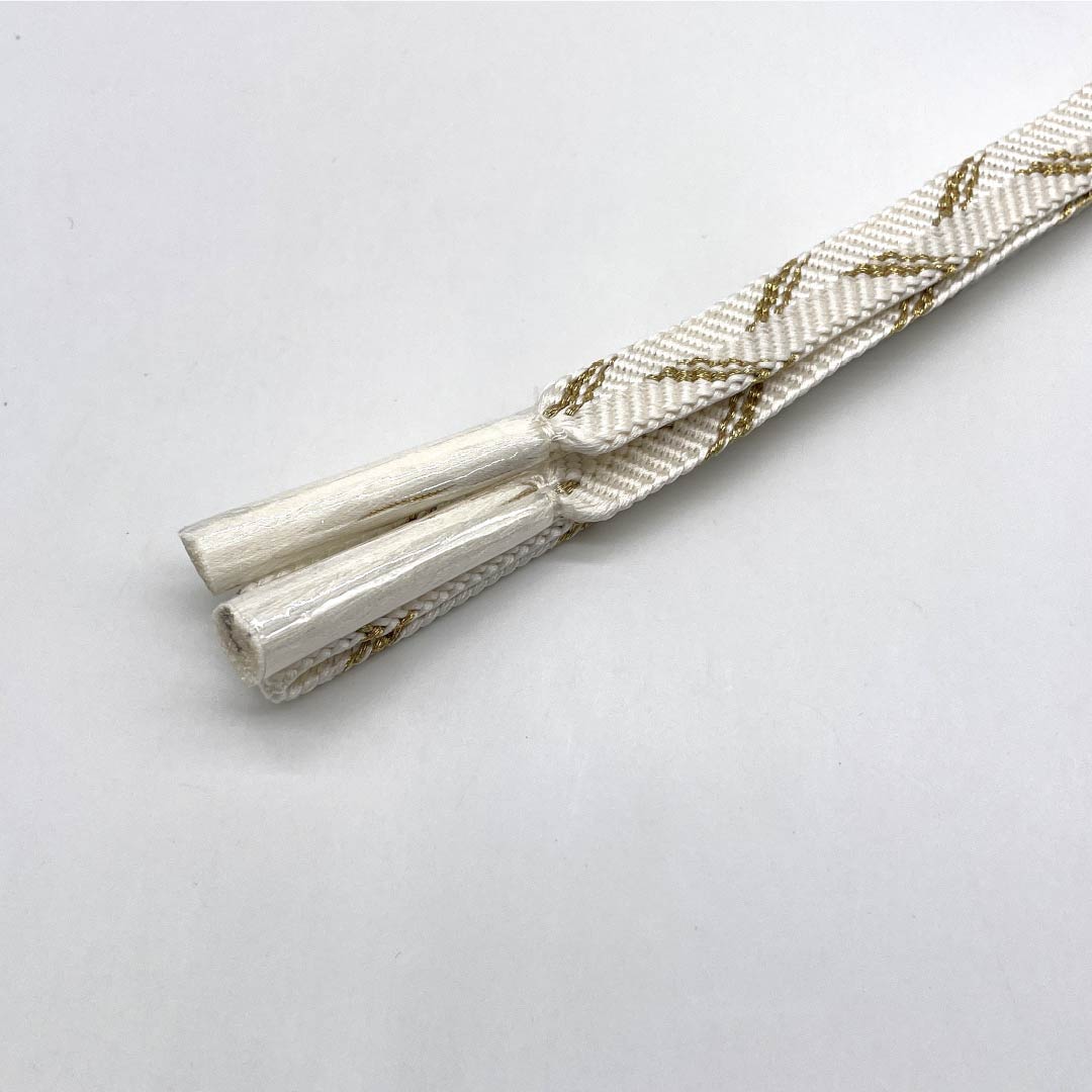 (新古品) 帯締め・帯揚げセット 正絹 Sランク 扇付き 留袖用 絞り中抜き 長さ約156cm 幅約1.5cm 留袖用 白系 1141000112311