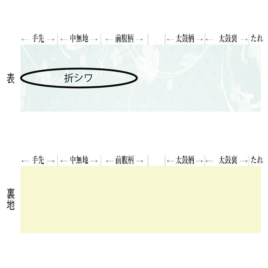 名古屋帯 正絹 Sランク 松葉仕立て 乳白色(にゅうはくしょく) 抽象柄 動物柄 ペンギン 帯丈368cm ポイント柄 カジュアル 白系 1124014422311