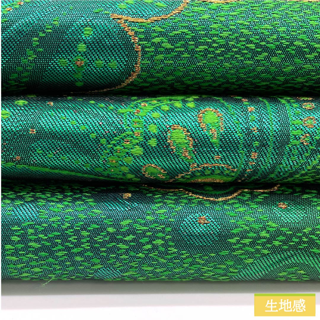 袋帯 正絹 碧緑色(へきりょくいろ) 蝶 抽象花 帯丈436cm Sランク 六通 フォーマル 緑系 1123011942319