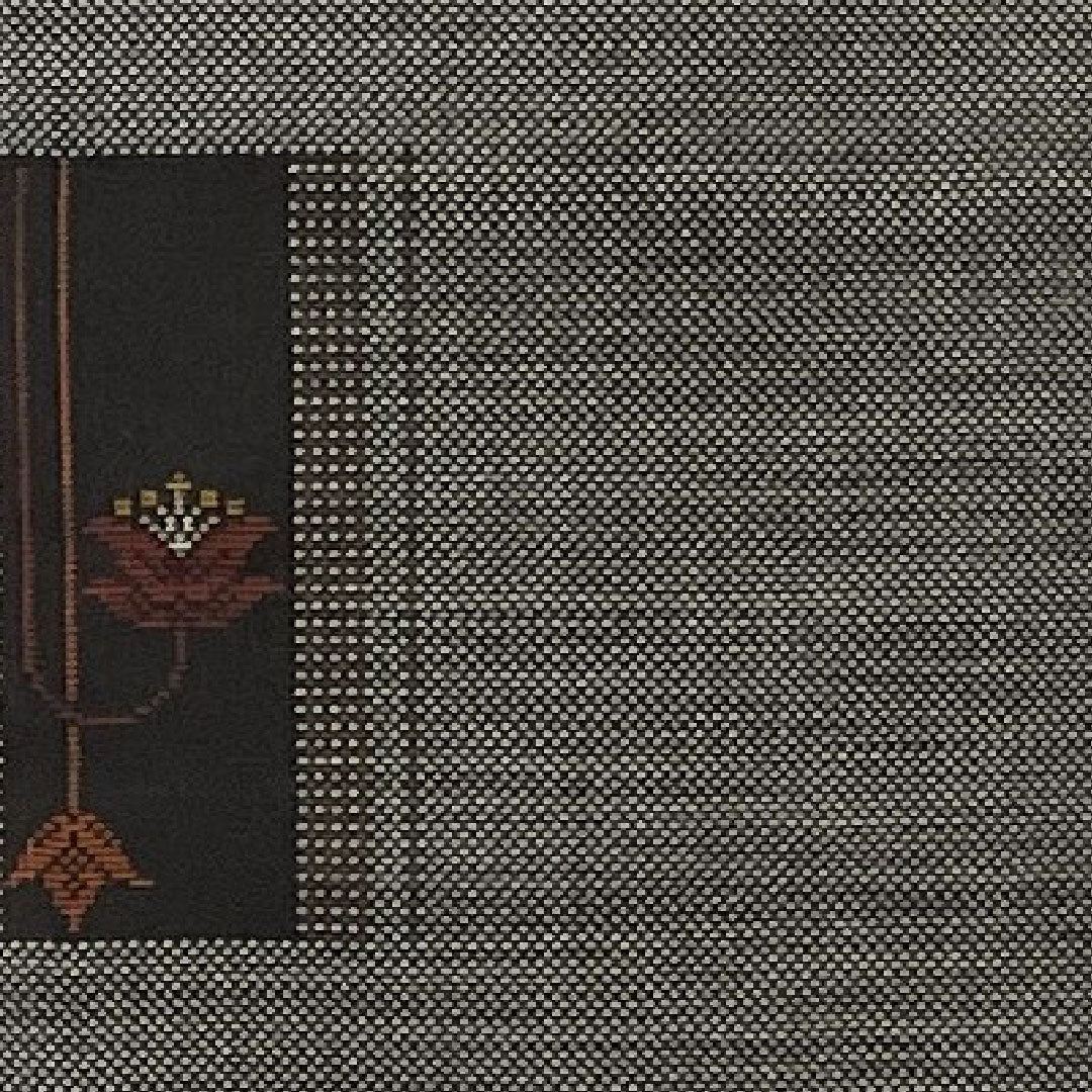 大島紬 身丈170cm 裄丈67cm 経緯絣 一元絣 正絹 Sランク 袷 黒系 1116001372610