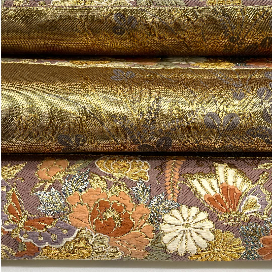 袋帯 金色 吉祥文様 古典柄 帯丈429cm 正絹 Sランク 六通 フォーマル 金系 1123009532321