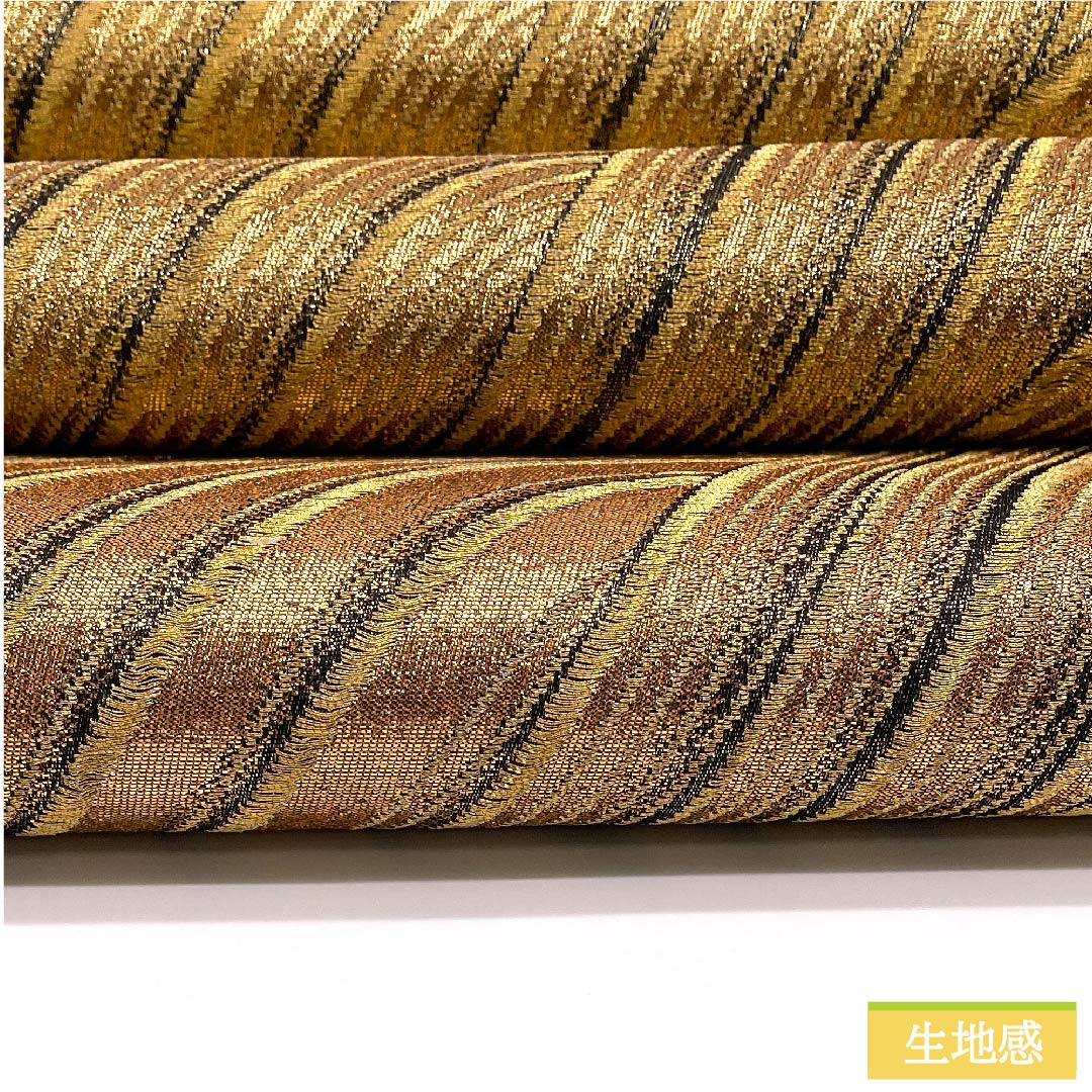 袋帯 正絹 金色(きんいろ) 波 帯丈420cm Aランク 六通 フォーマル 金系 1123011513321