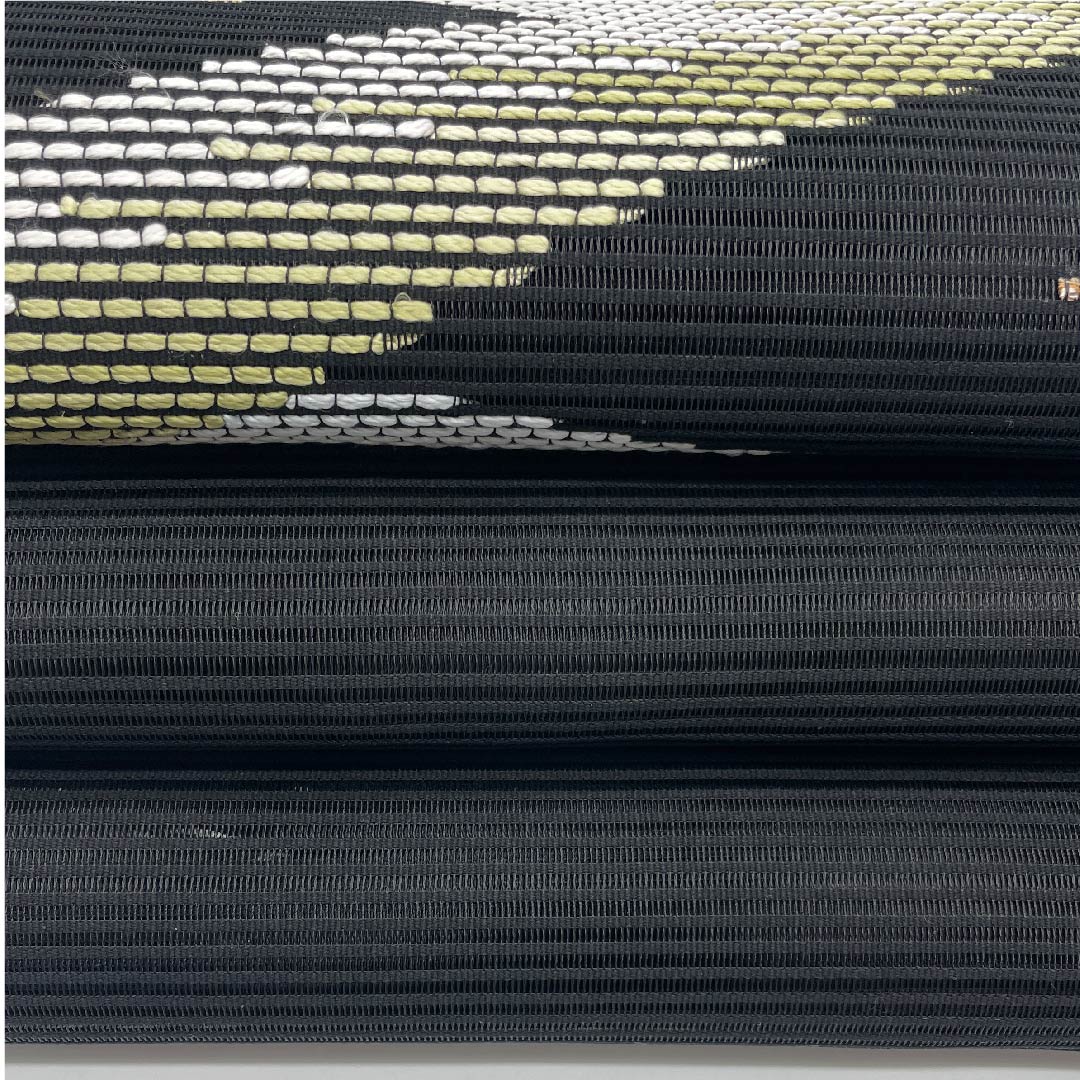 (Brand new, unused) Fukuro Obi, Summer Obi, Black, Geometric Pattern, Summer, Obi Length 442cm, Pure Silk, NEW Rank, Point Pattern, Semi-Formal, Black, 1123008471310