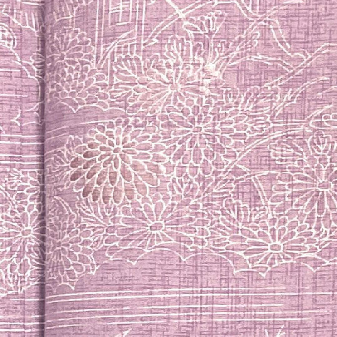 訪問着 袷 身丈156cm 裄丈61cm 薄藤色 茶屋辻模様 正絹 Aランク 紫系 1112001953320