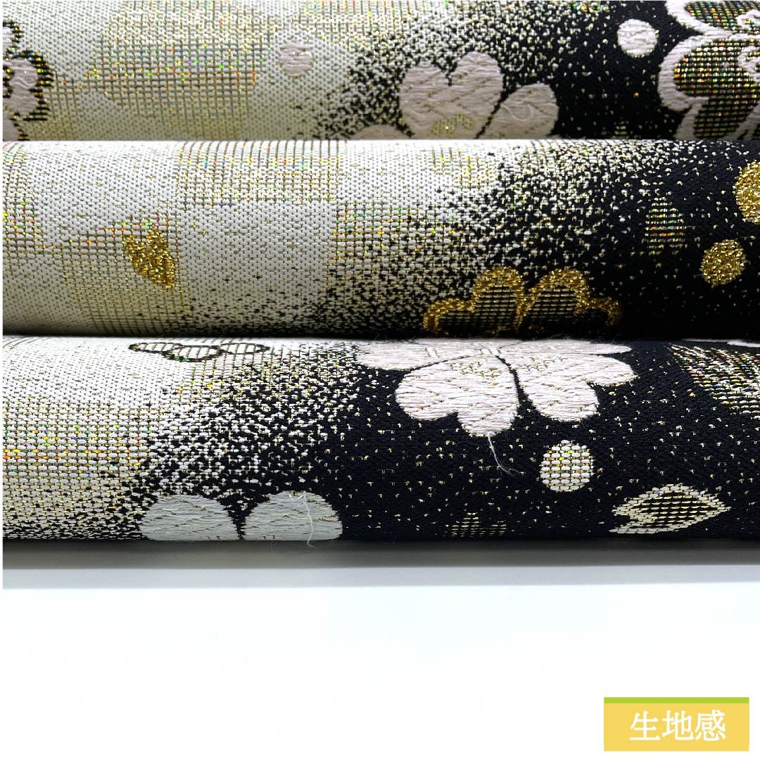 袋帯 正絹 胡粉色(ごふんいろ) 桜 梅 変わり市松 帯丈436cm Sランク 六通 フォーマル 白系 1123011492311