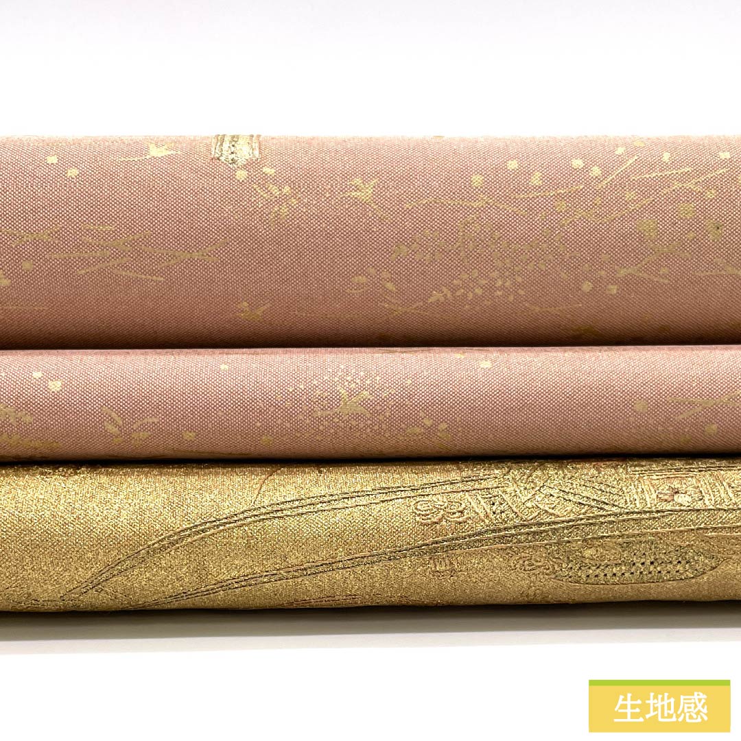 袋帯 正絹 鴇浅葱色(ときあさぎいろ) 留袖用 スワトウ刺繍 花車 帯丈468cm Sランク ポイント柄 フォーマル ピンク系 1123013952413