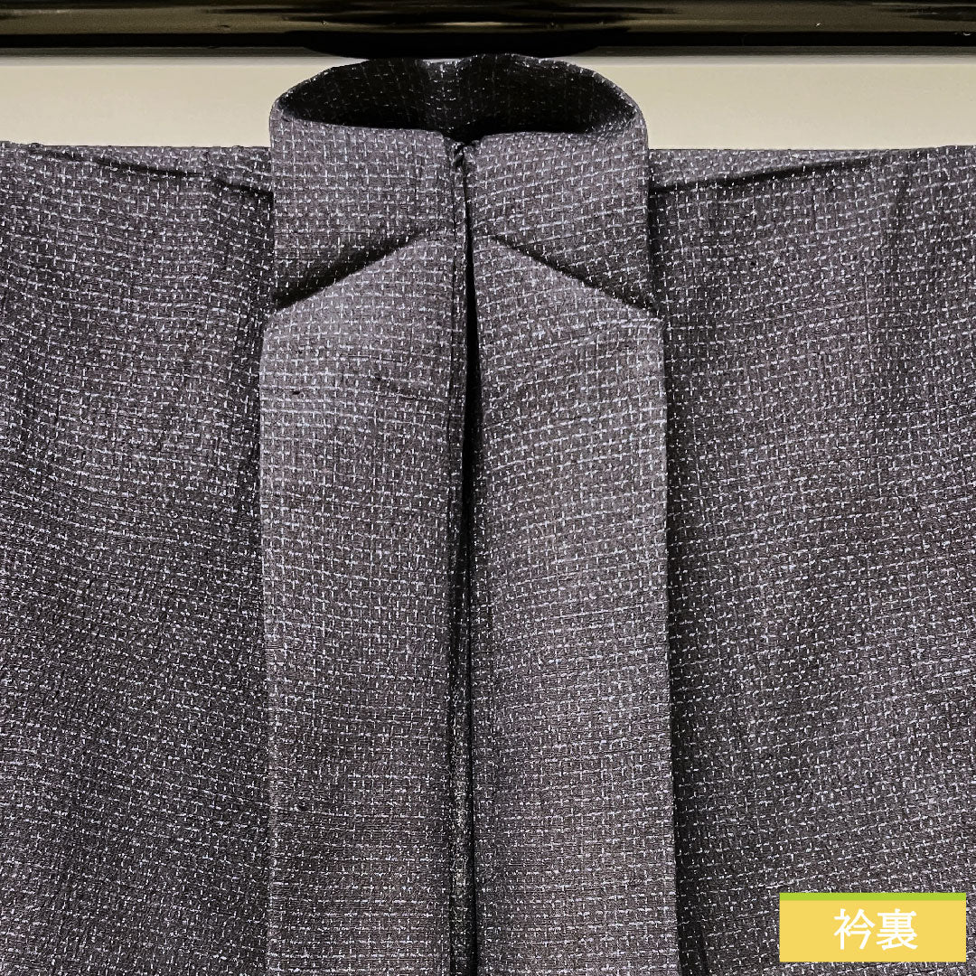 Tsumugi, pure silk, length 141cm, sleeve length 61.5cm, indigo dye, cross-patterned kasuri, S rank, single layer, navy blue, 1116003182118