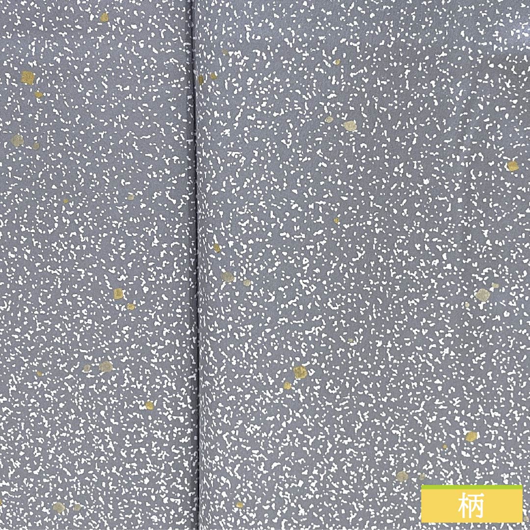 訪問着 正絹 Sランク 袷 身丈157.5cm 裄丈65.5cm つるば鼠色(つるばねずみいろ) タタキ染 箔飛ばし グレー系 1112006502322