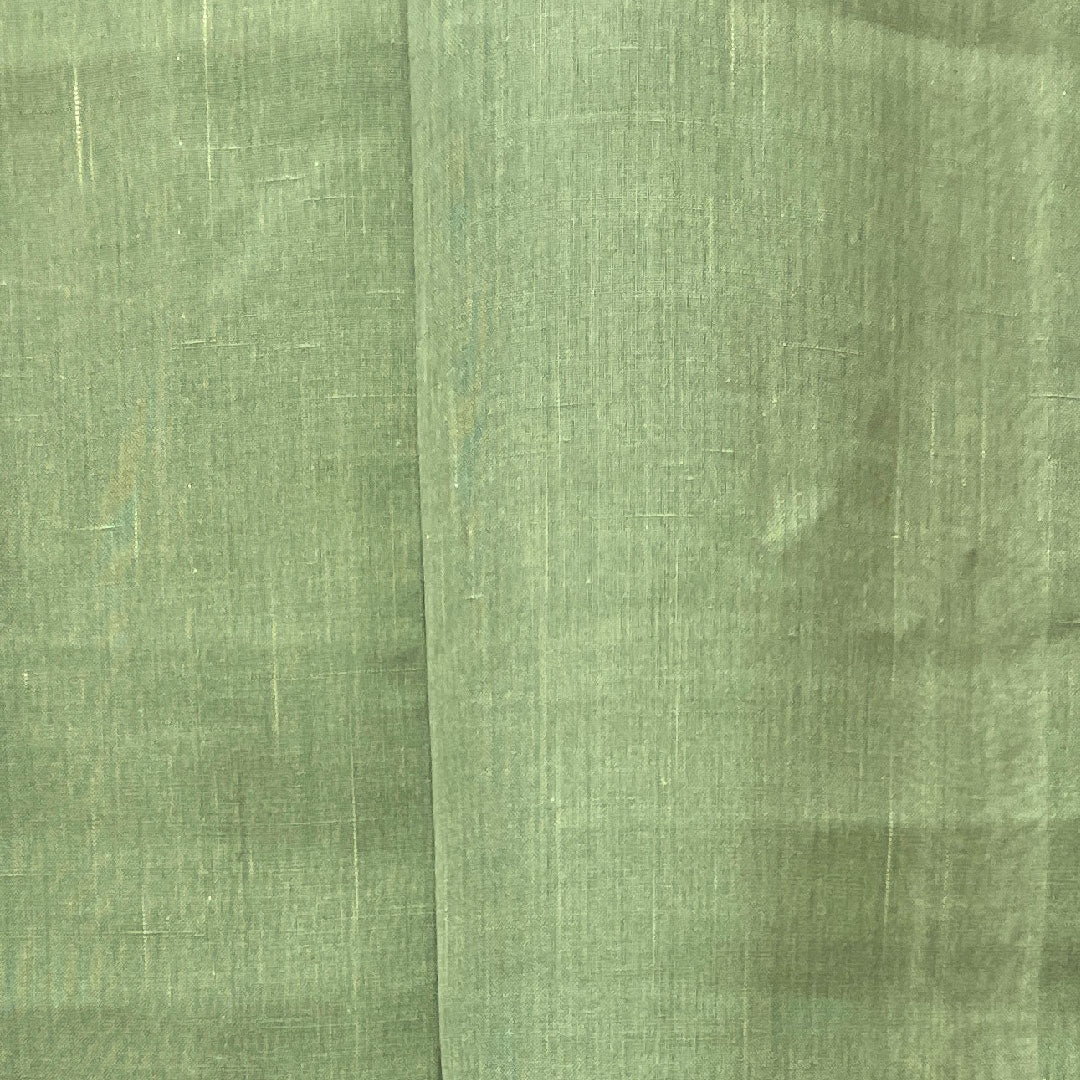 夏物 正絹 色無地 身丈156cm 裄丈63cm 灰緑色(はいみどりいろ) 紬地 紗 Sランク 緑系 1132000562319