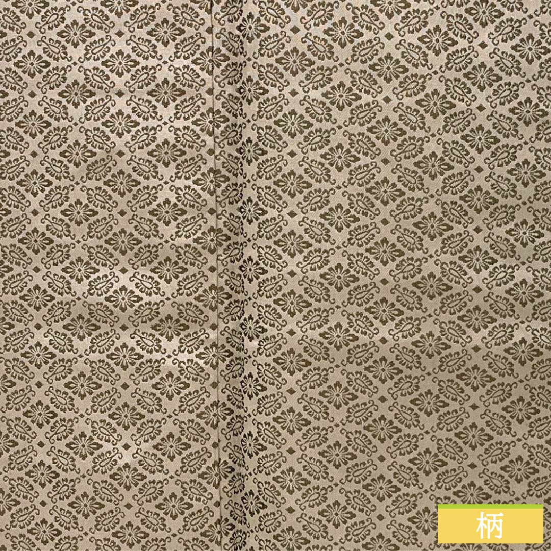 紬 正絹 Sランク 身丈165.5cm 裄丈65.5cm 香色(こういろ) お召 一つ紋 源氏香 袷 ベージュ系 1116004432525