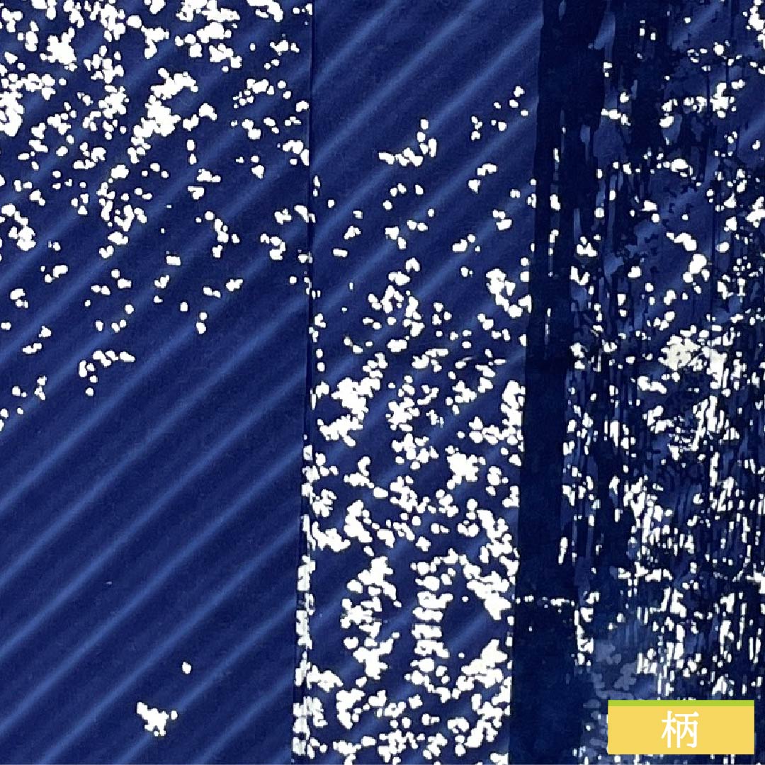 浴衣 木綿 身丈144.5cm 裄丈62.5cm Sランク 単衣 青系 抽象模様 1118006642117