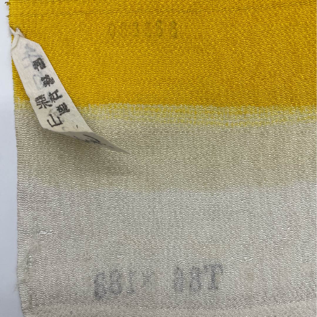 Fabric Komon Pure Silk Dark Egg Color Hama Chirimen Kuriyama Yoshisaburo Kyo Bingata New Rank Yellow 1130001211923