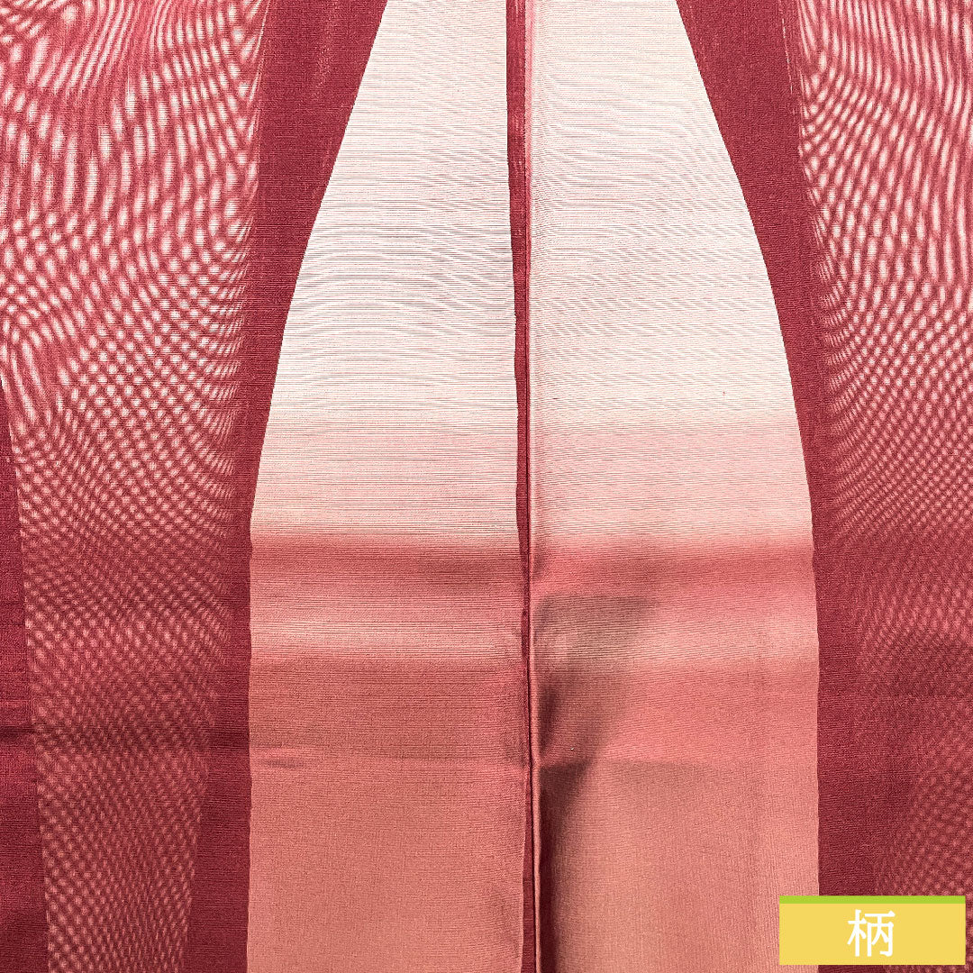 羽織 正絹 身丈76.5cm 裄丈60.5cm 臙脂色(えんじいろ) 夏物 しつけ糸付き 未使用品 Sランク 紗 赤系 1117001002912