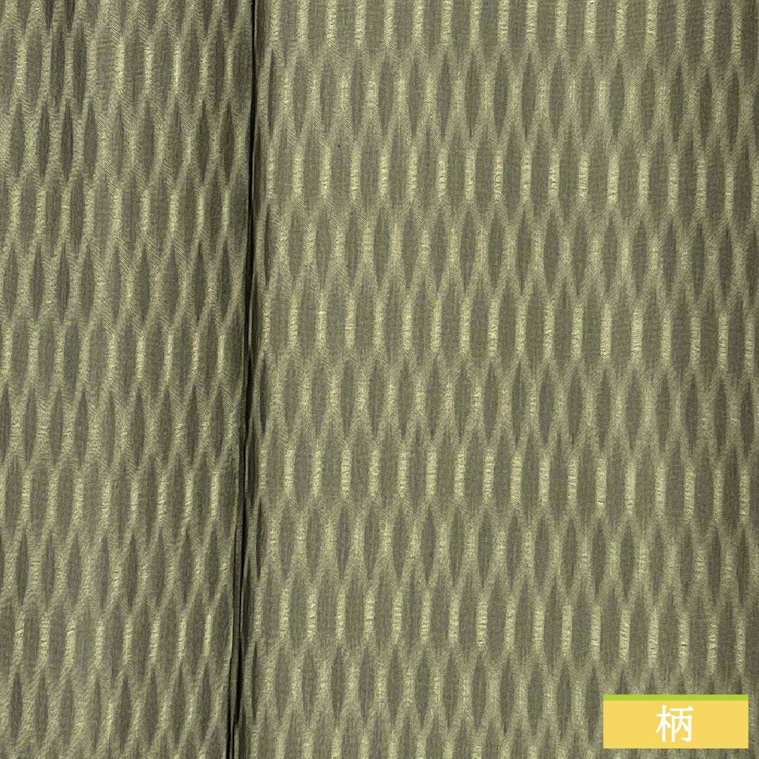 夏物 正絹 紬 身丈172cm 裄丈67cm 鈍色(にびいろ) 関絹織物 薩摩透かし織 本場縞大島 紗 Aランク 緑系 1132001983619