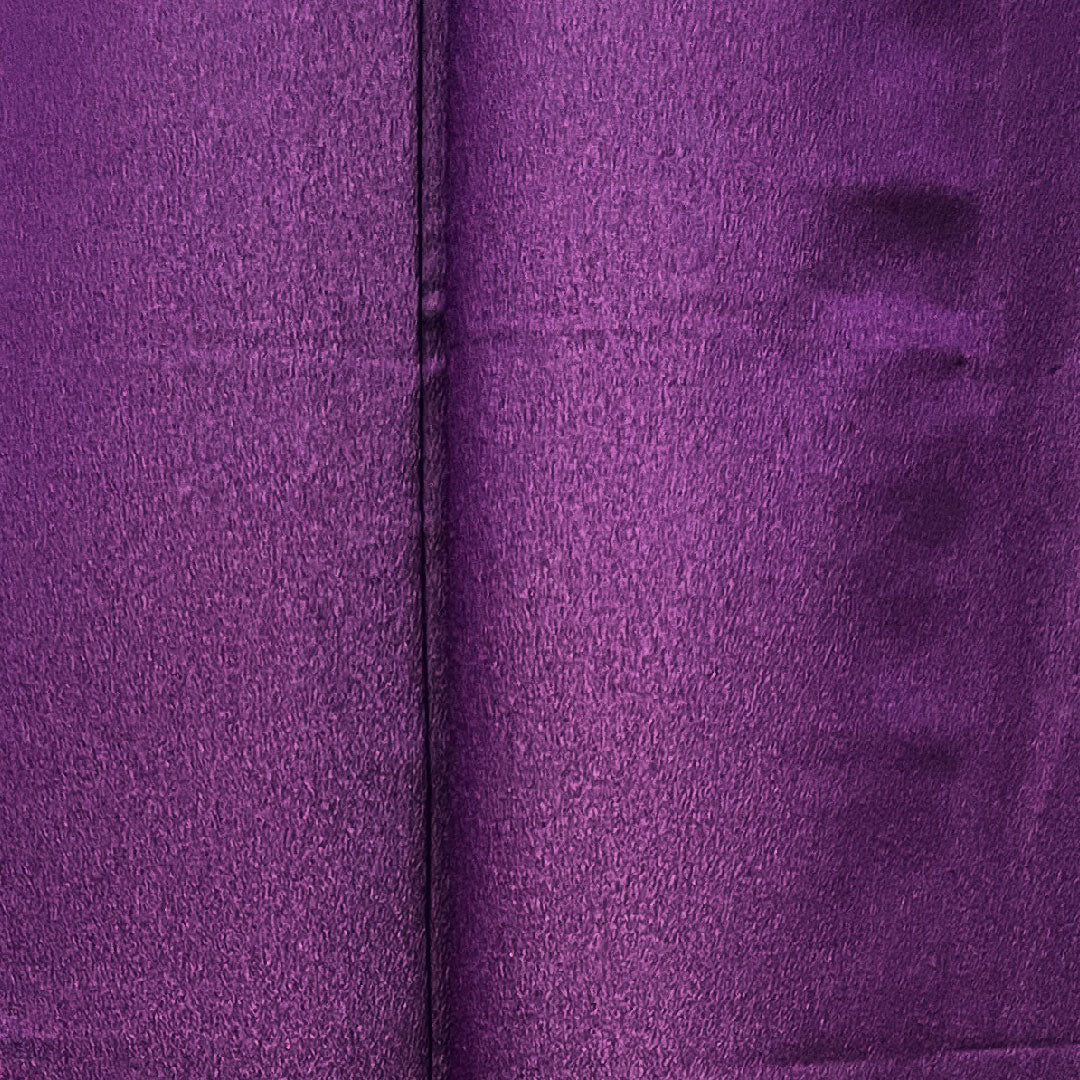 色無地 ポリエステル 茄子紺色 洗える着物 素無地 半衿付き 身丈150.5cm 裄丈64.5cm 胴抜き Sランク 紫系 1114001002120