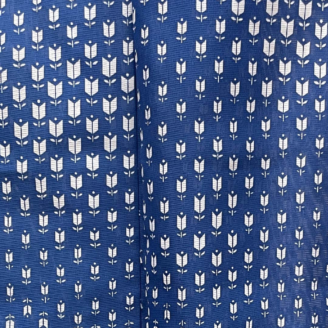 Summer Polyester Komon Length 151cm Sleeve length 62.5cm Hekiruriiro Tulip Silk B Rank Blue 1132000304217
