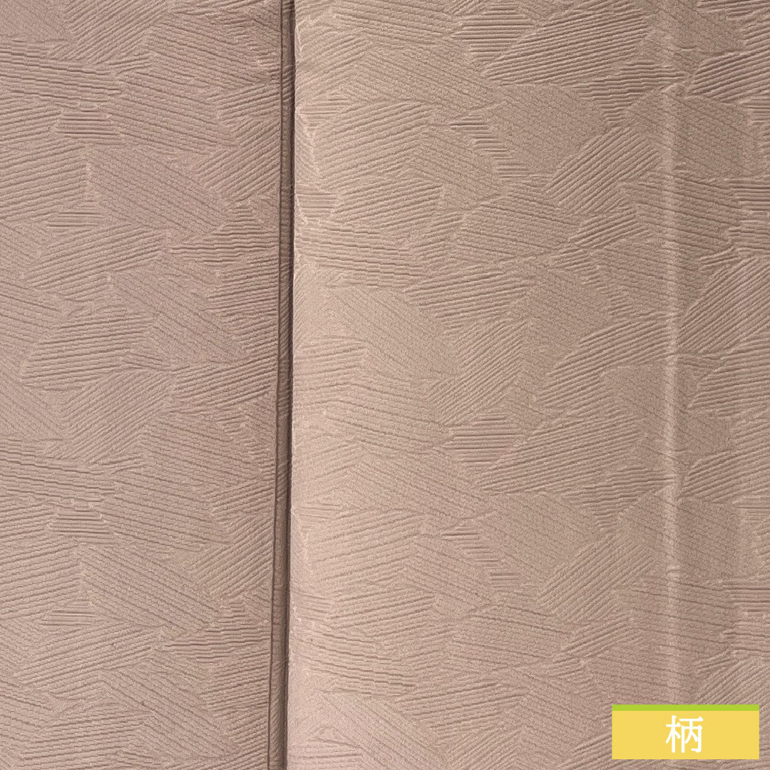 色無地 正絹 身丈154cm 裄丈66cm 桜鼠色(さくらねずいろ) 一つ紋 剣片喰 袷 Sランク 紫系 1114001842220