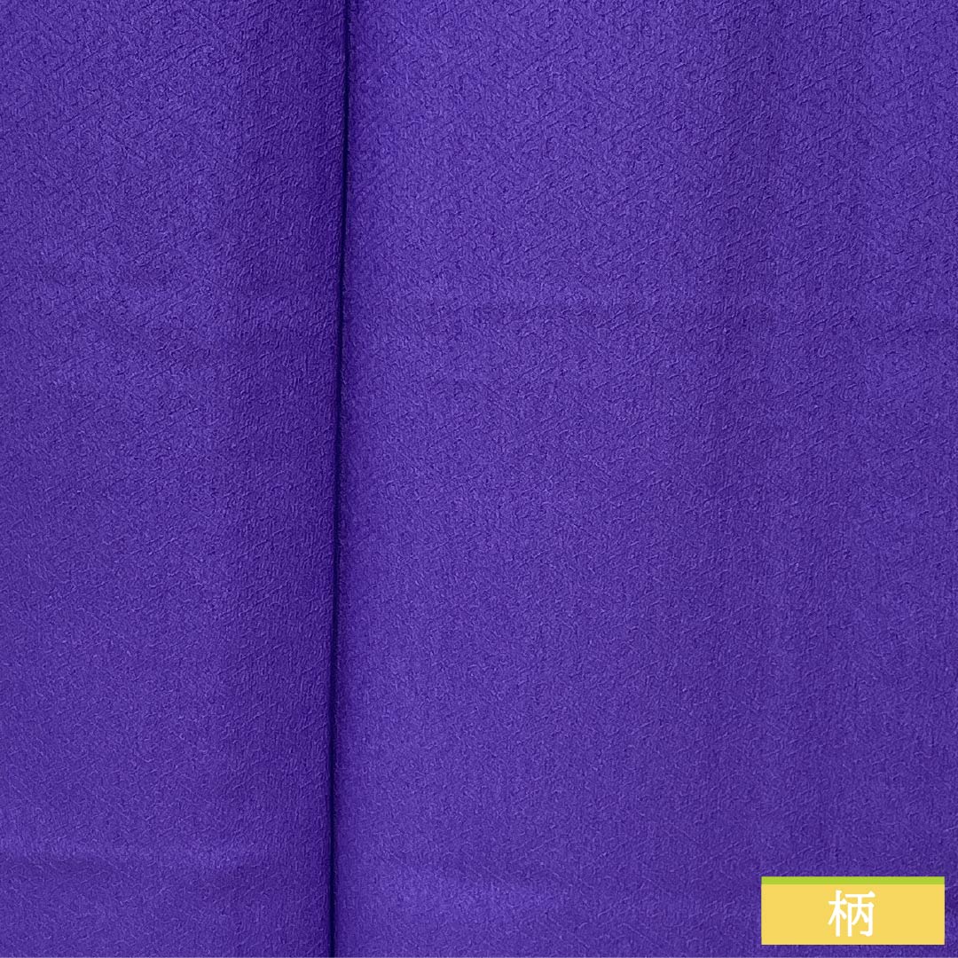 Solid-colored polyester kimono, length 158.5cm, sleeve length 65.5cm, violet (violet) color, brocade, saaya pattern, washable, single-layer, S rank, purple, product number 1114002182320
