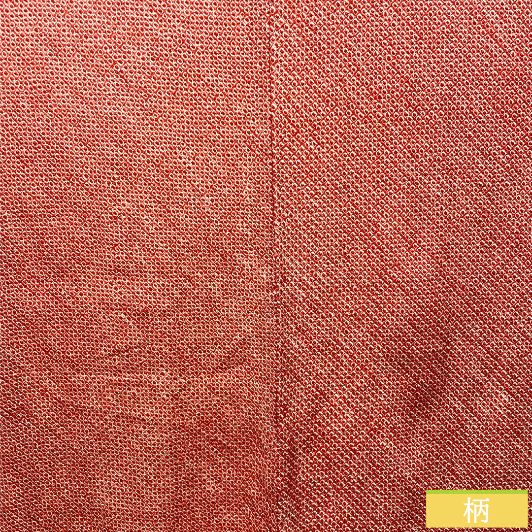 羽織 正絹 身丈79.5cm 裄丈64cm 猩々緋色 総絞り 鹿の子絞り Sランク 袷 赤系 1117000652912