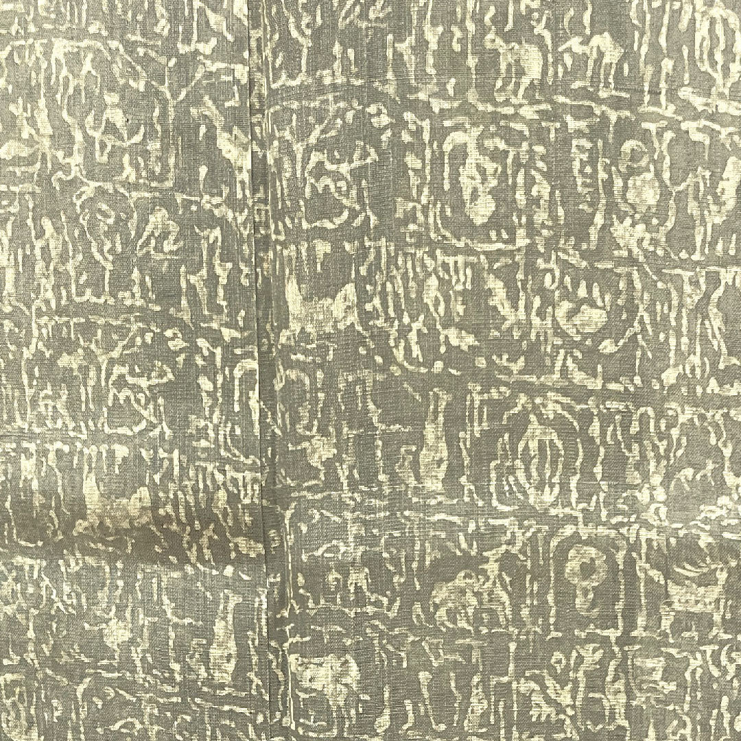 夏物 正絹 小紋 身丈167.5cm 裄丈66.5cm 絹鼠色(きぬねずいろ) 幾何学模様 紗 Aランク グレー系 1132001493522