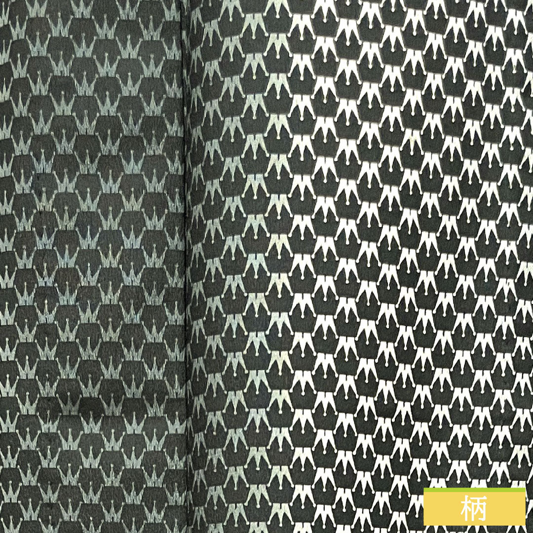 小紋 ポリエステル 身丈158cm 裄丈67cm 単衣 洗える着物 幾何学模様 Sランク グラデーション系 1115003962399