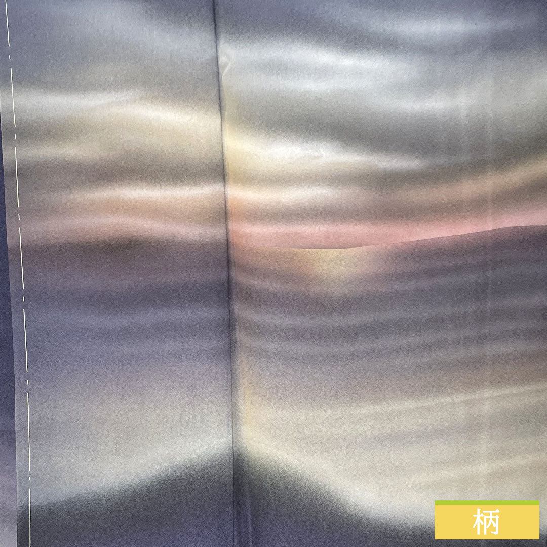 訪問着 正絹 袷 身丈167cm 裄丈66.5cm 瞑色(めいしょく) 風景模様 Aランク 紺系 1112004293518