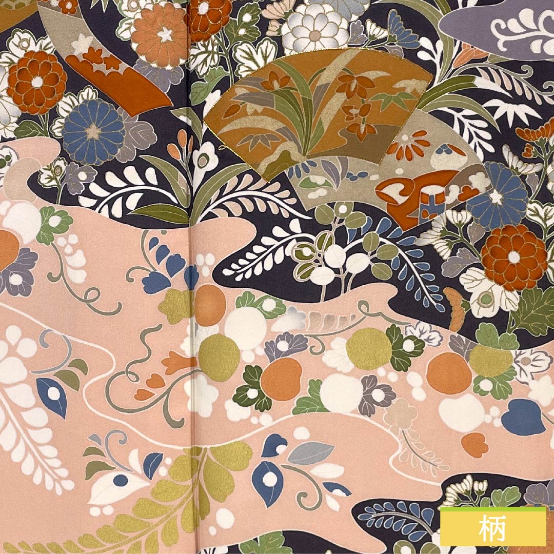 訪問着 正絹 Sランク 袷 身丈161.5cm 裄丈67.5cm 東雲色(しののめいろ) 京友禅 古典柄 吉祥文様 パールトーン加工 ピンク系 1112006732413