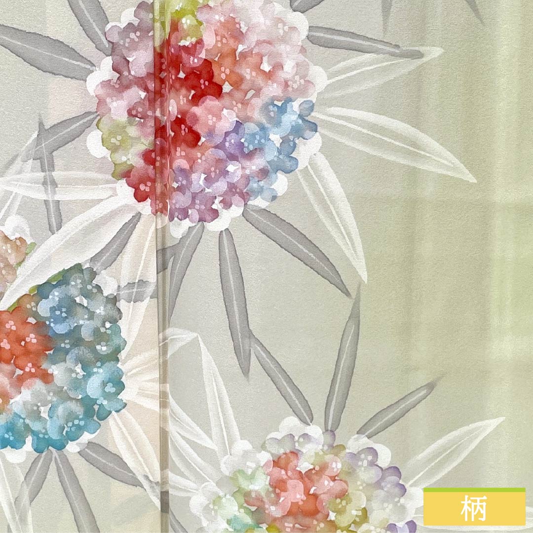 小紋 正絹 身丈158cm 裄丈63.5cm 単衣 硫黄色(いおういろ) ろうけつ染め 沈丁花 Sランク 黄系 1115005702323